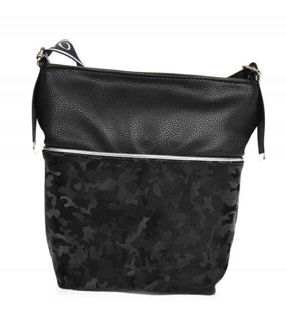 Čierna maskáčová crossbody kabelka NINA