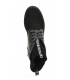 Čierne členkové topánky z brúsenej kože DKO3404