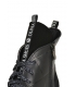 Čierne členkové topánky z brúsenej kože DKO3404