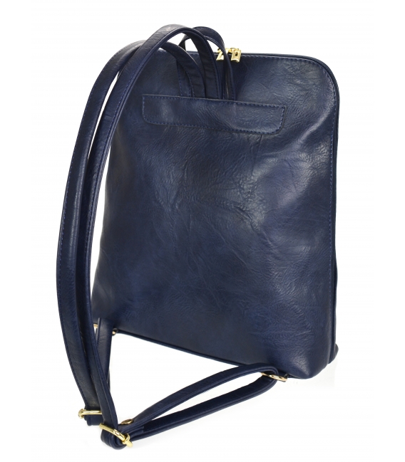 Modrý ruksak s maskáčovým predným vreckom Lucia