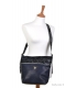 Modrá väčšia crossbody kabelka s maskáčovým vzorom KALISTO