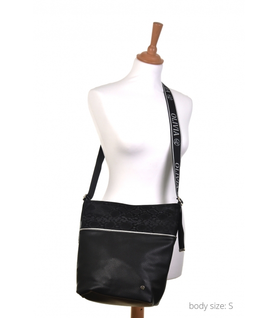 Čierna maskáčová crossbody kabelka NINA