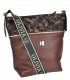 Bordová väčšia crossbody kabelka s maskáčovým vzorom KALISTO