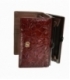Dámska lakovaná bordovo hnedá peňaženka s čiernym kvetinovým vzorom GROSSO