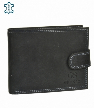 Pánska kožená čierna peňaženka GROSSO ZM-128R-032