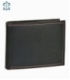 Pánska kožená čierna peňaženka s červeným prešívaním GROSSO GM-81B-033