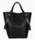 Čierna elegantná kabelka s čiernymi rúčkami Grosso 12B017blck