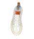 Biele kožené tenisky s oranžovými aplikáciami na podošve ZUMA 7142