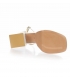 Biele perleťové jednoduché kožené sandále na širokom podpätku DSA2302