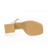 Zlaté jednoduché kožené sandále na širokom podpätku DSA2302