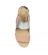 Ružovo-metalické kožené sandále na športovej podošve 2263