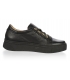 Čierne slip-on tenisky s jemným vzorom na trblietavej podošve DTE3316