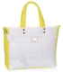 Veľká bielo-žltá kabelka so vzorom a zlatými aplikáciami ANDREA