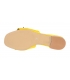 Žlté šľapky na nízkom podpätku s farebnou ozdobou DSL2313