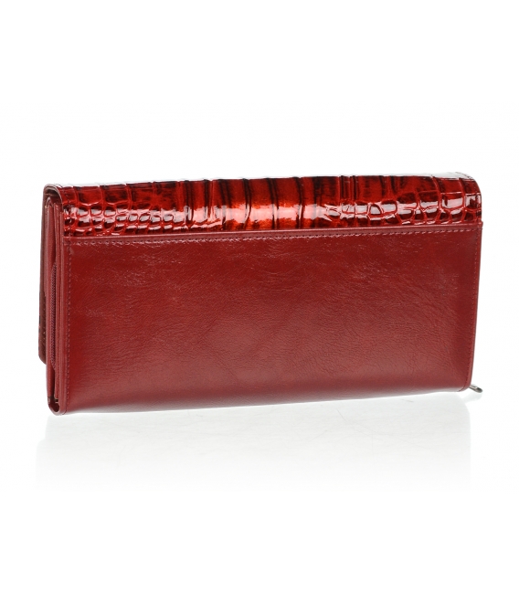 Dámska vzorovaná červená lakovaná peňaženka GROSSO PN28