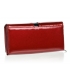 Dámska červená lakovaná peňaženka s čiernym pásikom H20-3