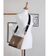 Zvýhodnený set pudrové elegantné poltopánky s ozdobou DBA2285+hnedá kabelka KAREN