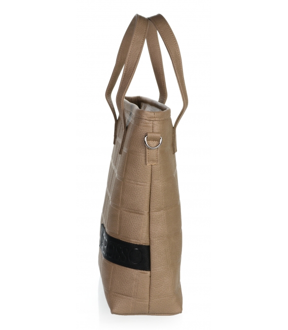 Hnedá kabelka so vzorom Eden light brown