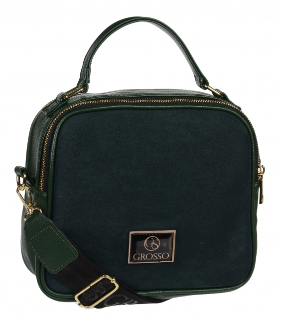 Zvýhodnený set smaragdovo zelené členkové topánky - 3421 +kabelka NICOL