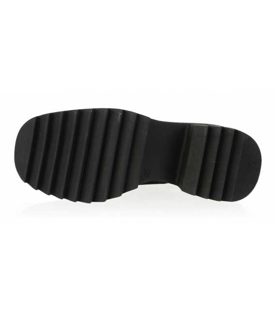 Čierne lakované chelsea čižmy s gumou DKO2180
