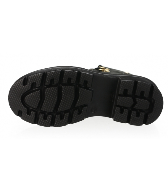 Čierne členkové čižmy z brúsenej kože a kožušinou K3422 black nubuk