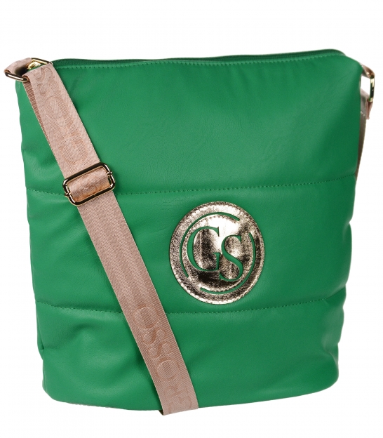 Zelená prešívaná kabelka Liana