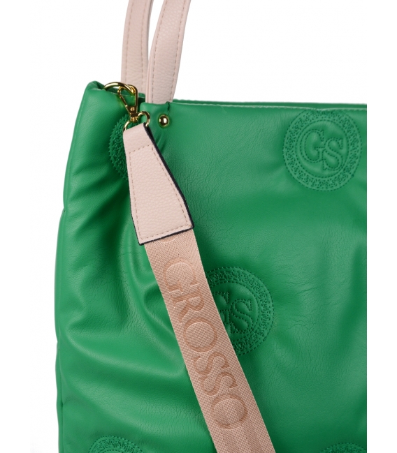 Zelená kabelka s logom GS Simona