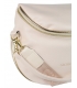 Zvýhodnený set béžové šľapky s ozdobou a štýlovým zlatým podpätkom DSL2402+Kabelka PENY