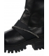 Čierne workery s ozdobným štrasovým pásikom 024-6738