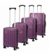 Súprava fialových cestovných kufrov Gregorio 3015