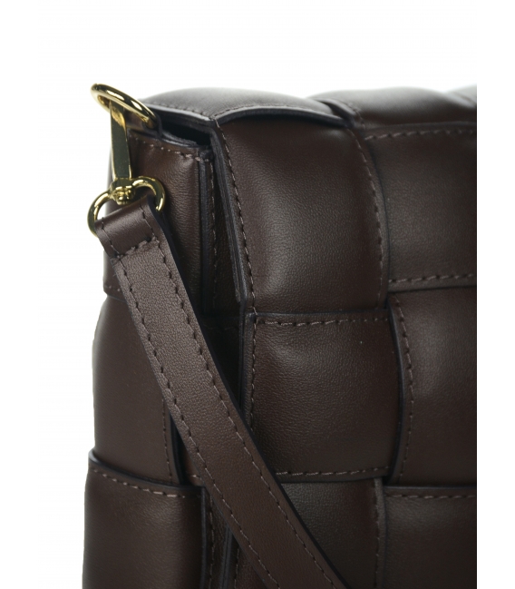 Hnedá elegantná kožená kabelka Karin