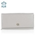 Bielo-sivá kožená peňaženka s kvetinovou potlačou PN20 white