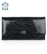 Dámska čierna kožená lakovaná peňaženka GROSSO