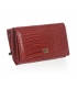 Menšia červená kožená peňaženka so vzorom PN29