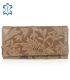 Dámska béžová peňaženka s kvetinovou potlačou PN20