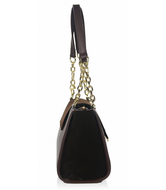 Hnedá elegantná menšia kabelka Lejla