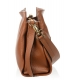 Hnedá kožená kabelka s ozdobou Milly
