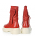 Červené zimné čižmy s ozdobou na boku 221369