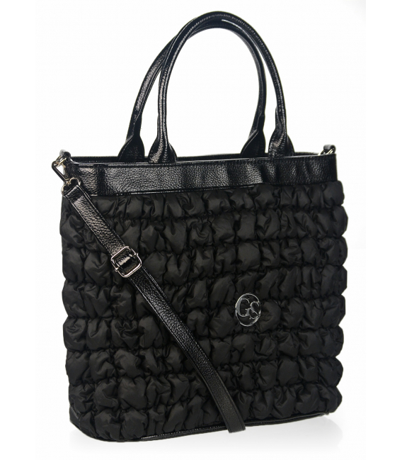Čierna elegantná kabelka s logom GROSSO Tina