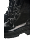 Čierne lesklé zateplené čižmy s kožušinkou 5-1453-011 black