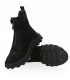 Čierne členkové topánky so zipsom vpredu 006-0104