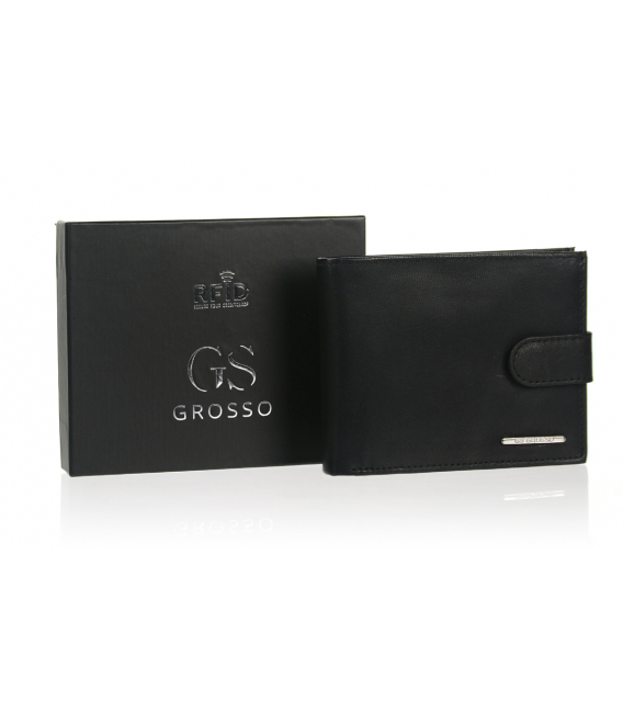 Pánska kožená čierna peňaženka GROSSO TM-34R-032