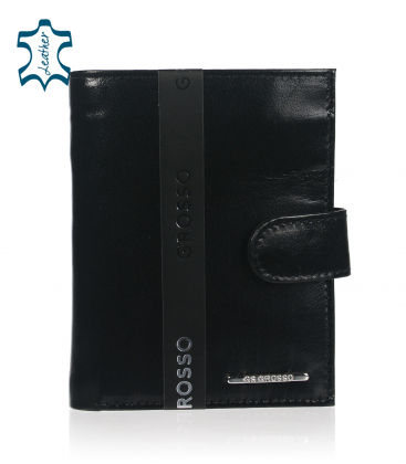 Pánska kožená čierna peňaženka GROSSO TM-91R-046A