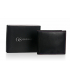 Pánska kožená čierna peňaženka s modro-červeným prešívaním GROSSO 01